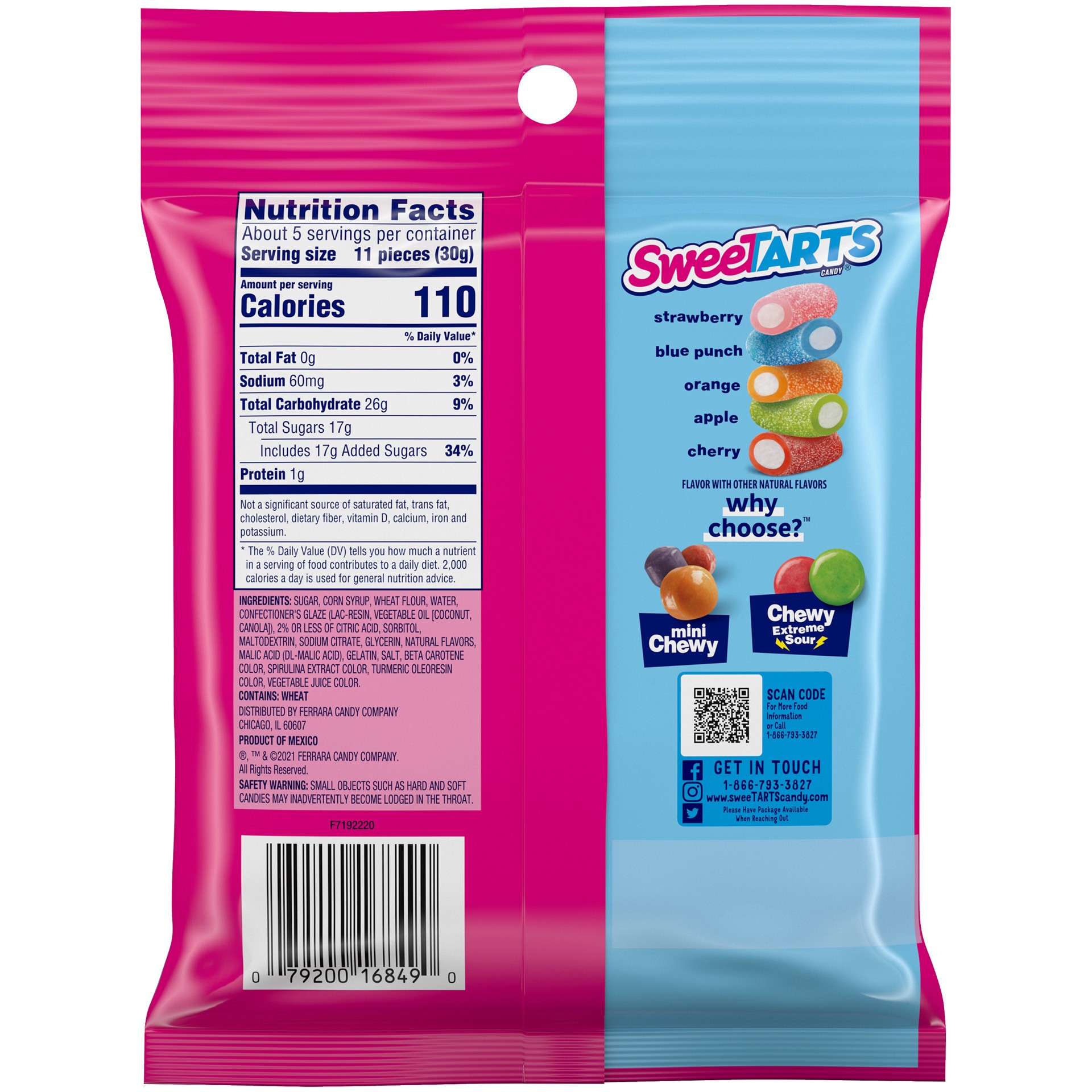 slide 5 of 5, SweeTARTS 71922 159590 Ropes Bites Mixed Fruit 5.25 oz, 5.25 oz