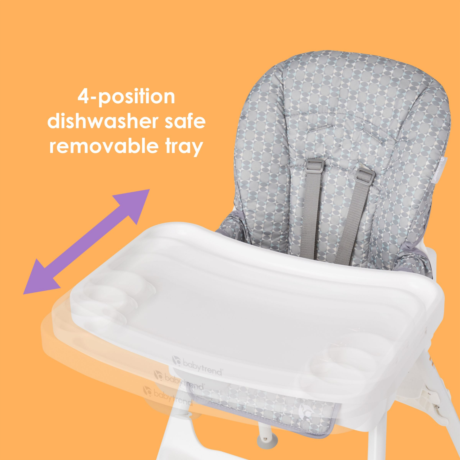 slide 8 of 8, BABYTREND Baby Trend Adapt 4-in-1 Highchair to Toddler Chair - Retro Grey., 1 ct