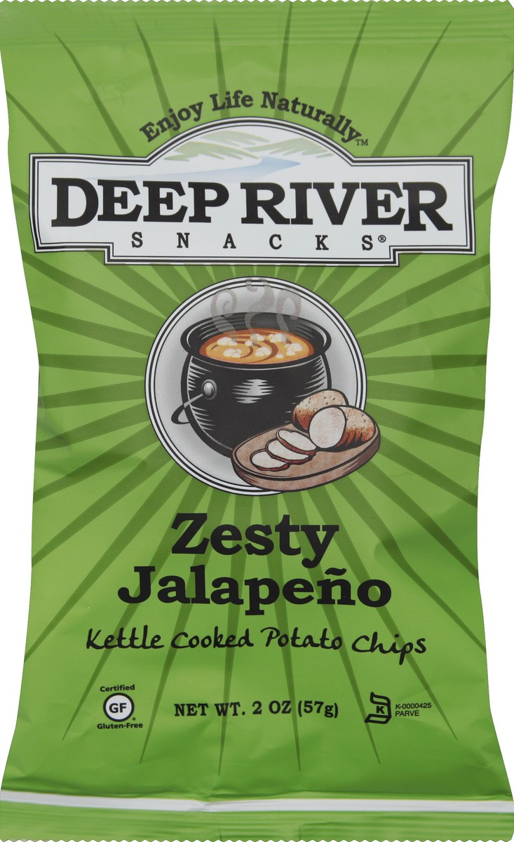 slide 5 of 6, Deep River Snacks Zesty Jalapeno Kettle Cooked Potato Chips, 2 oz