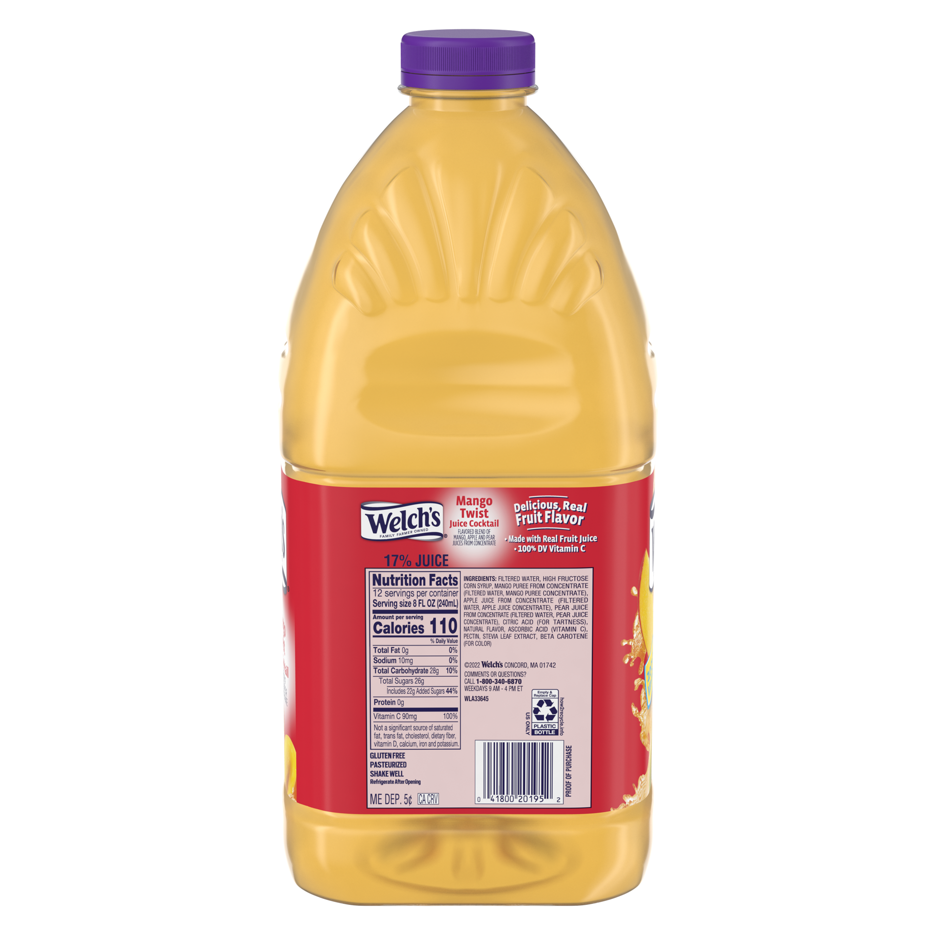 slide 2 of 4, Welch's Mango Twist Juice Cocktail, 96 Fl Oz Bottle, 96 fl oz