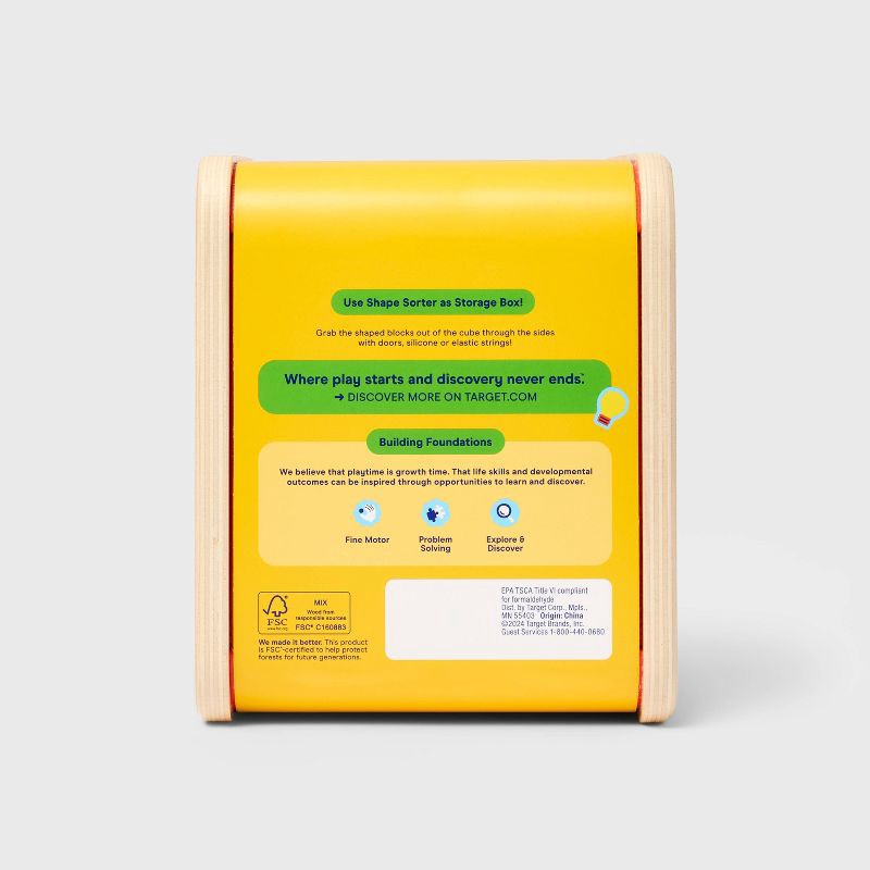 slide 5 of 6, Shape Sorter - 6pc - Gigglescape™: Educational Toddler Toy, Enhances Creativity & Fine Motor Skills, 6 ct