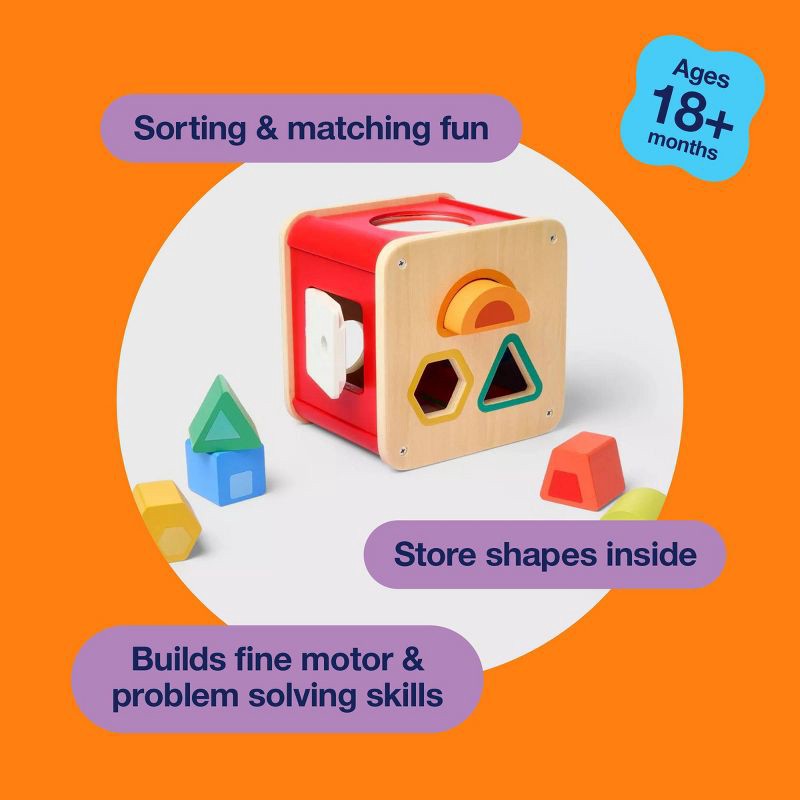 slide 6 of 6, Shape Sorter - 6pc - Gigglescape™: Educational Toddler Toy, Enhances Creativity & Fine Motor Skills, 6 ct