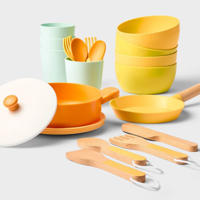 slide 3 of 6, Play Kitchen - 41pc - Gigglescape™: Kids Toy Kitchen Playset, Toddler Toy, Creative Thinking, 3+ Years, 41 ct