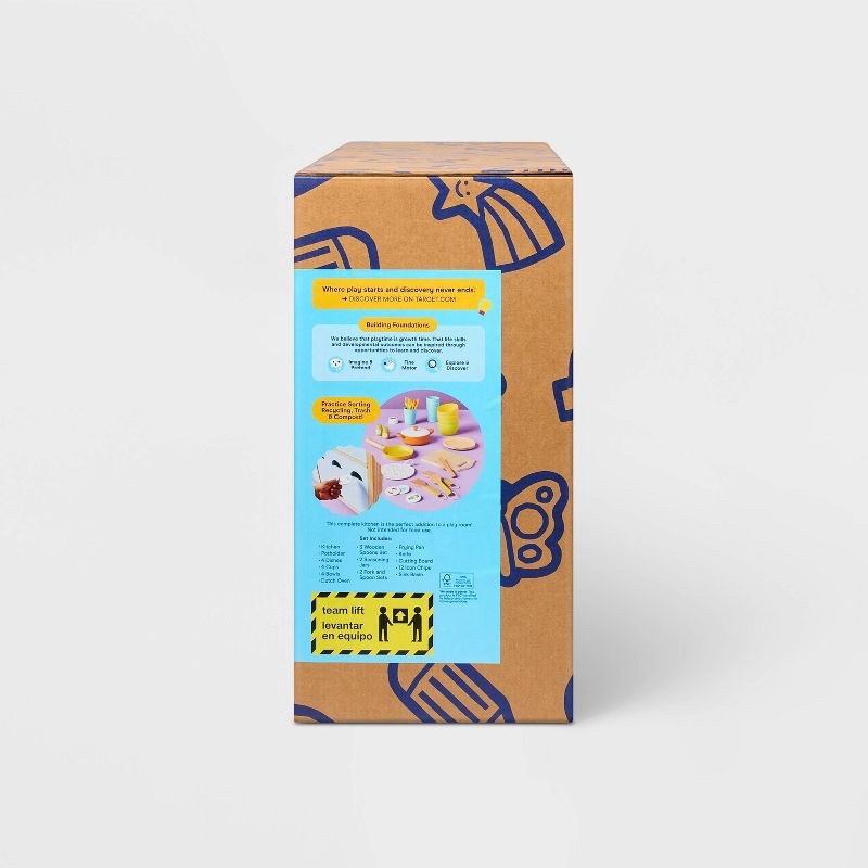 slide 5 of 6, Play Kitchen - 41pc - Gigglescape™: Kids Toy Kitchen Playset, Toddler Toy, Creative Thinking, 3+ Years, 41 ct