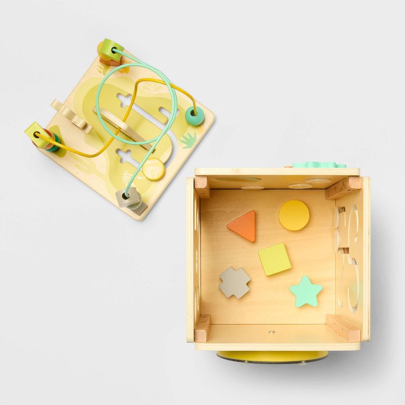 slide 3 of 6, Activity Cube - Gigglescape™: Toddler Play Center, Fine Motor Skills, Wood & Metal, 1 Year+, 1 ct