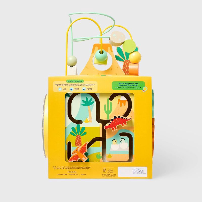 slide 5 of 6, Activity Cube - Gigglescape™: Toddler Play Center, Fine Motor Skills, Wood & Metal, 1 Year+, 1 ct