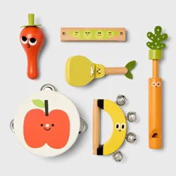 Fruit & Veggie Instruments Set - 6pc - Gigglescape™: Music Toys, Instrumental Play, Musical Instruments for Kids