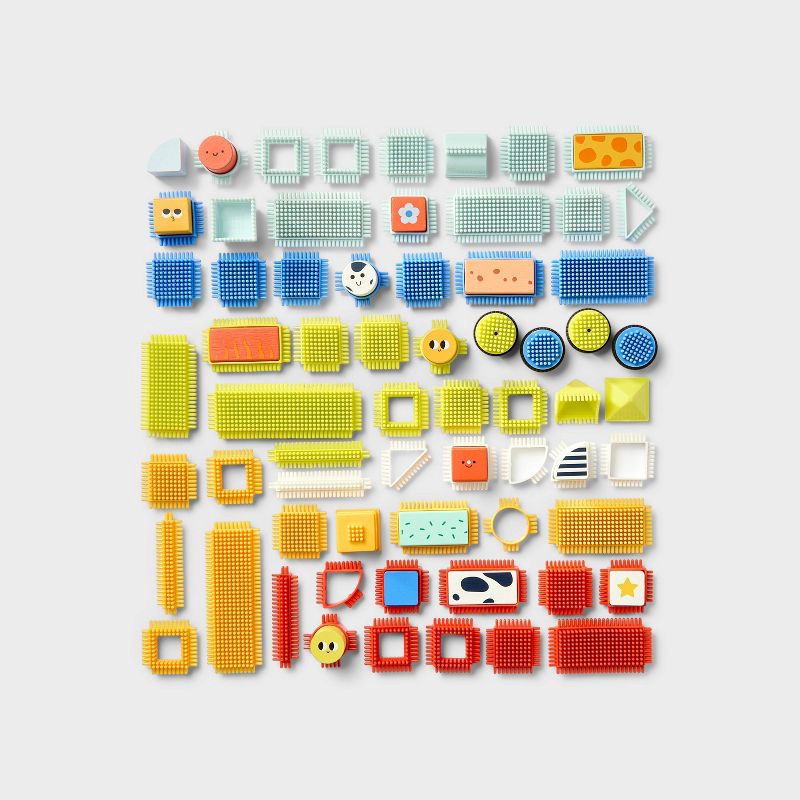 slide 3 of 5, Interlocking Building Blocks Set - 80pc - Gigglescape™: Educational Manipulatives, Fine Motor Skills, Ages 3+, 80 ct