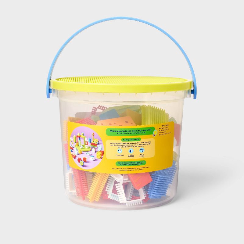 slide 5 of 5, Interlocking Building Blocks Set - 80pc - Gigglescape™: Educational Manipulatives, Fine Motor Skills, Ages 3+, 80 ct