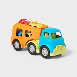 Car Transporter Truck - 4pc - Gigglescape™: Toy Vehicle Tracks, Metal & Plastic, Includes Tracks, 2 Years+