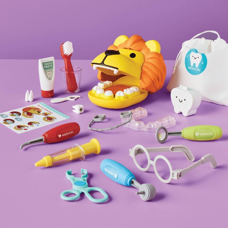 slide 2 of 6, Dentist Play Set - Gigglescape™: Pretend Medical Accessories, Plastic, Ages 3+, 19 Pieces, Educational Creativity & Skills, 19 ct