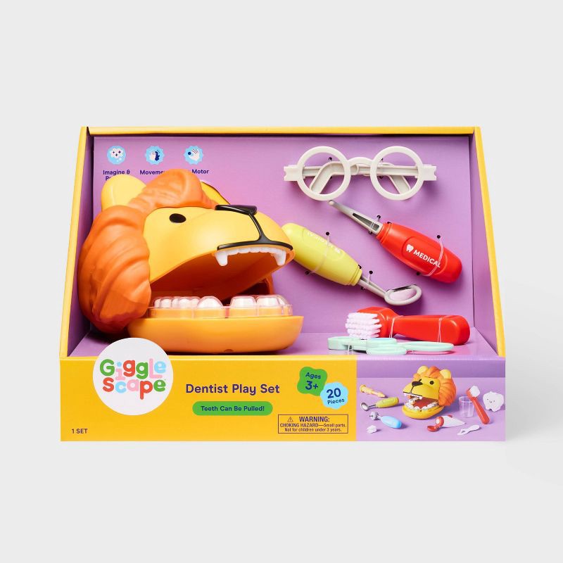 slide 4 of 6, Dentist Play Set - Gigglescape™: Pretend Medical Accessories, Plastic, Ages 3+, 19 Pieces, Educational Creativity & Skills, 19 ct