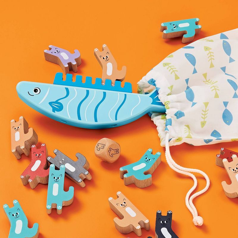 slide 2 of 4, Wooden Balance the Cat Game - 23pc - Gigglescape™: Building Sets, Educational Focus, Fine Motor Skills, Wooden Toys, 23 ct