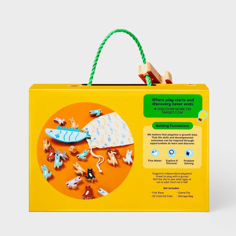 slide 4 of 4, Wooden Balance the Cat Game - 23pc - Gigglescape™: Building Sets, Educational Focus, Fine Motor Skills, Wooden Toys, 23 ct