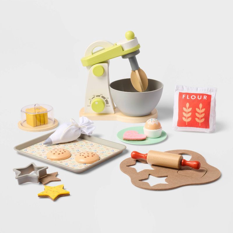 slide 1 of 6, Baking Play Set - Gigglescape™: 27-Piece Toy Kitchen, Plastic & Wood, Ages 3+, Creativity & Motor Skills, 1 ct