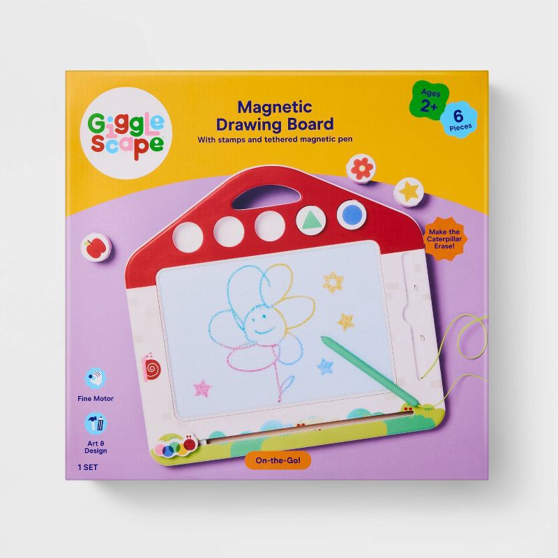 slide 4 of 5, Magnetic Drawing Board - Gigglescape™: Preschool Creativity & Fine Motor Skills, Ages 2+, 1 ct