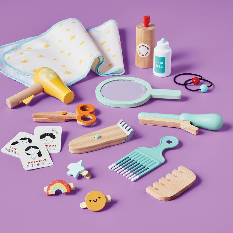 slide 2 of 5, Salon Play Set - Gigglescape™: Pretend Salon Accessories, Creative Thinking, Play Hair Styling, Ages 3+, 1 ct