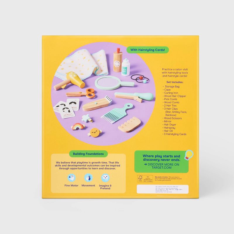 slide 5 of 5, Salon Play Set - Gigglescape™: Pretend Salon Accessories, Creative Thinking, Play Hair Styling, Ages 3+, 1 ct