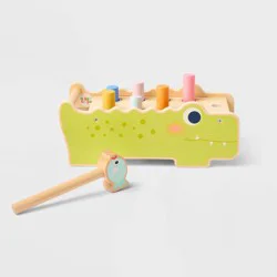 Alligator Pounding Bench - Gigglescape™: Push & Pull Toy, 18+ Months, Creativity & Motor Skills, Plywood & Wood