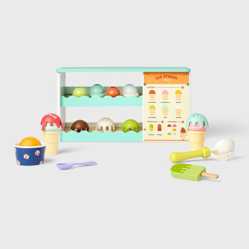 slide 1 of 5, Ice Cream Shop Playset - Gigglescape™: Creative Toy Kitchen, Play Food, Ages 3+, Fine Motor Skills, 29 Pieces, 29 ct