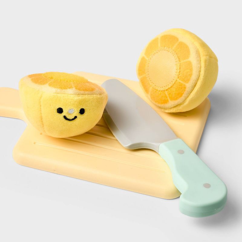 slide 3 of 5, Plush Food Play Set - Gigglescape™: Kitchen Toy for Toddlers, Includes Play Vegetables & Fruit, 18 Pieces, 18 ct