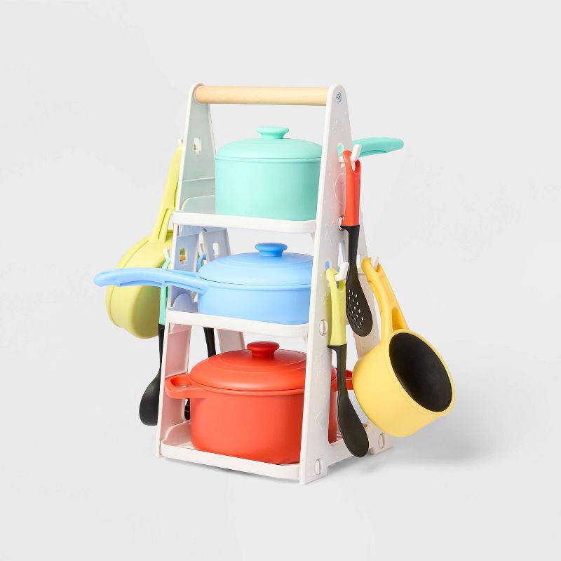 slide 3 of 6, Pots & Pans Set - Gigglescape™: Creativity & Problem Solving, Fine Motor Skills, 16-Piece Plastic Set, 1 ct