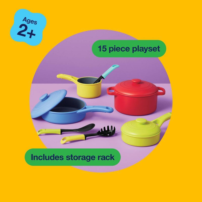 slide 6 of 6, Pots & Pans Set - Gigglescape™: Creativity & Problem Solving, Fine Motor Skills, 16-Piece Plastic Set, 1 ct