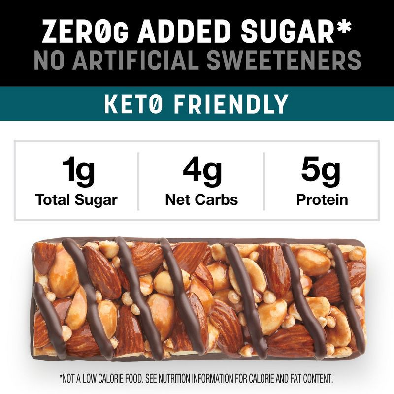 slide 6 of 6, KIND Zero Dark Chocolate Nuts & Sea Salt Bars - 6.2oz/5ct, 6.2 oz, 5 ct