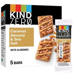 KIND Zero Caramel Almond & Sea Salt Bars - 6.2oz/5ct