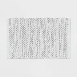 20"x30" Chenille Bath Rug Gray/White - Threshold™
