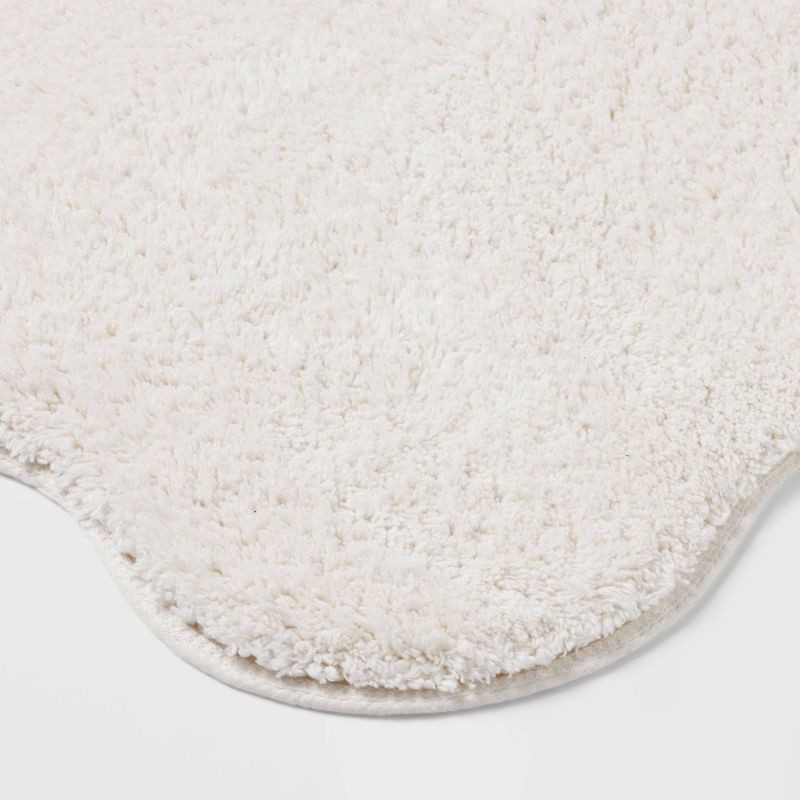slide 3 of 4, 20"x30" Scallop Bath Rug Cream - Threshold™, 1 ct
