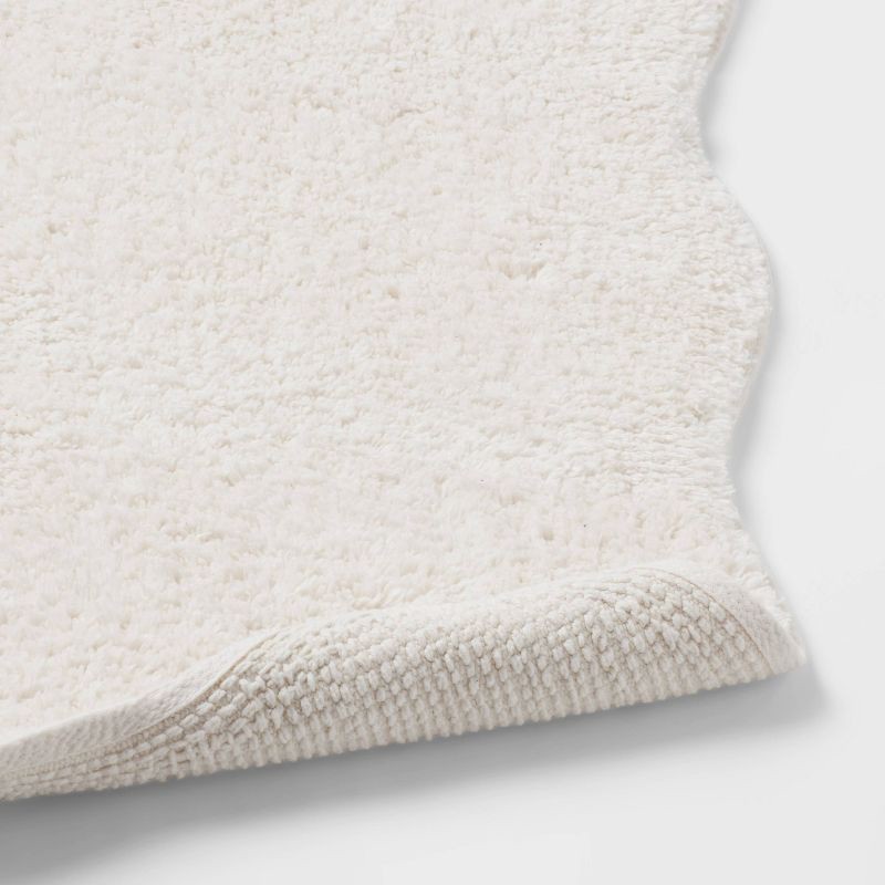 slide 4 of 4, 20"x30" Scallop Bath Rug Cream - Threshold™, 1 ct