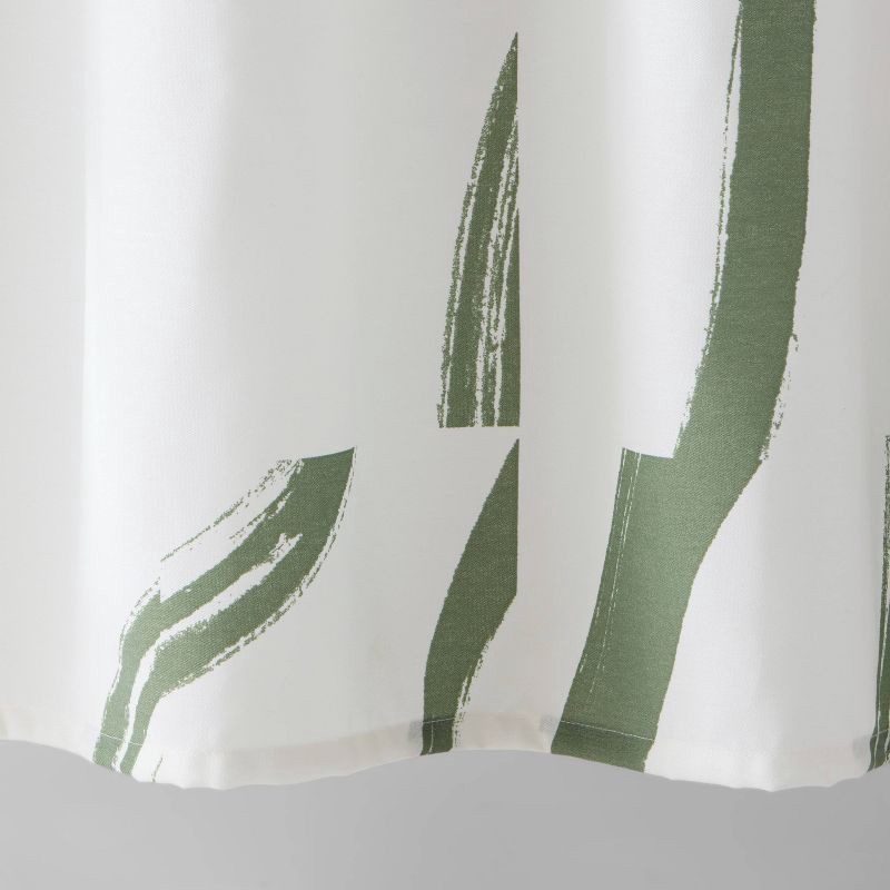 slide 4 of 4, CVC Fabric Painted Strokes Shower Curtain Green - Room Essentials™, 1 ct