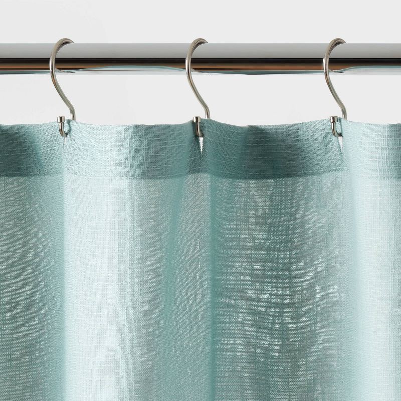slide 3 of 4, Boho Aqua Ikat Shower Curtain - Threshold™, 1 ct