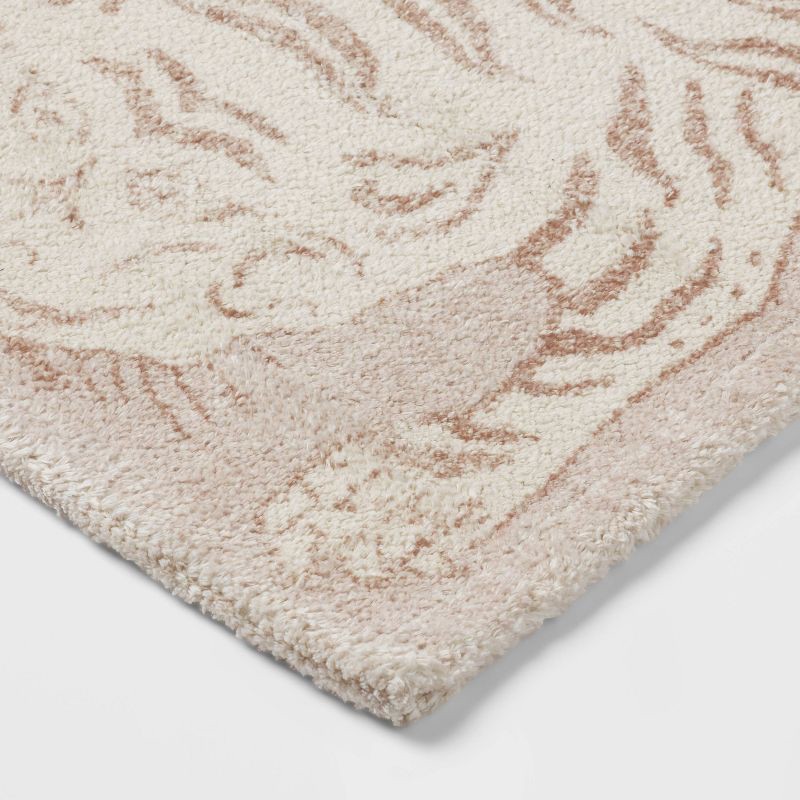 slide 3 of 4, 20"x30" Tiger Print Bath Rug Tan - Threshold™, 1 ct