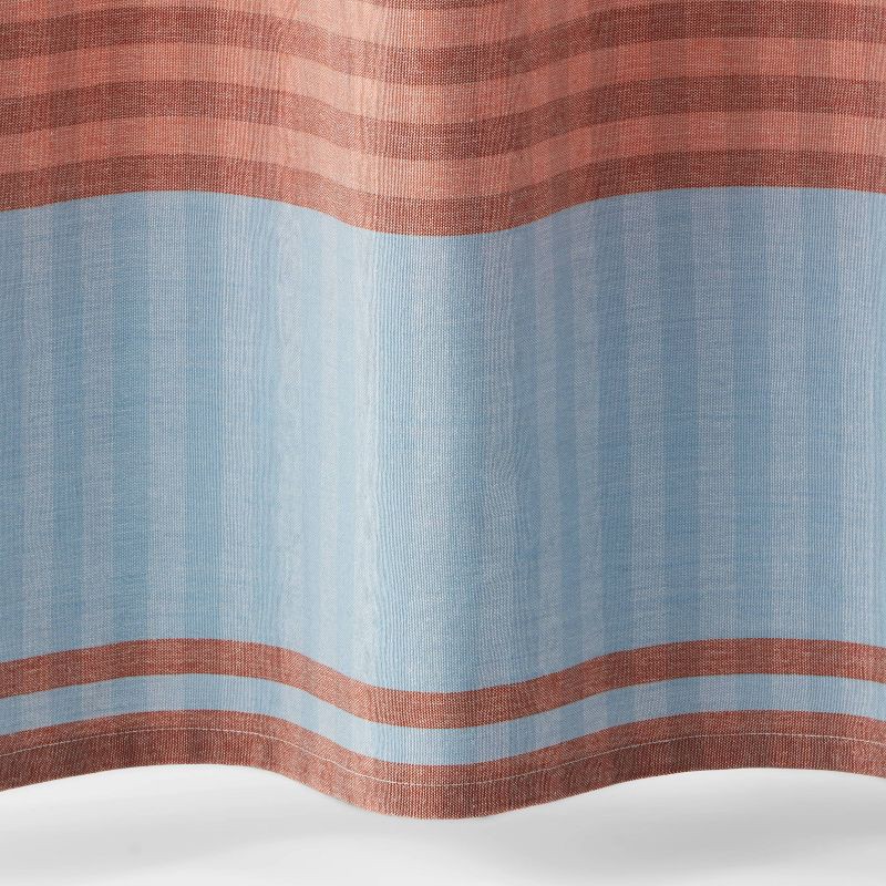 slide 4 of 4, Traditional Gingham Plaid Shower Curtain Blue - Threshold™, 1 ct