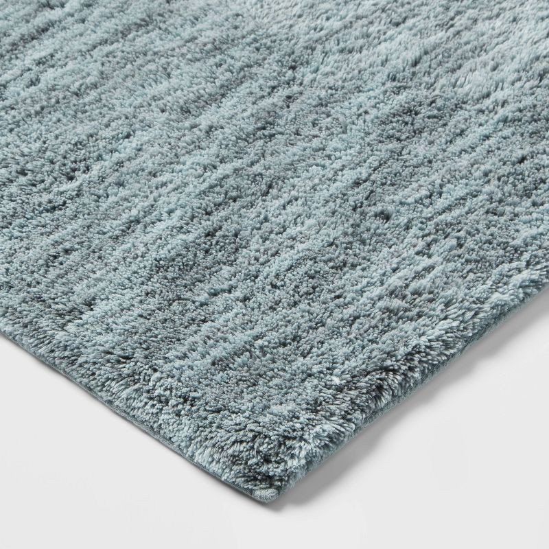 slide 3 of 4, 20"x30" Luxe Space Dye Bath Rug Slate Gray - Threshold™, 1 ct