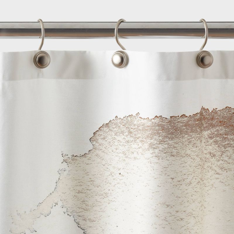 slide 3 of 4, Luxe Watercolor Print Shower Curtain - Threshold™, 1 ct