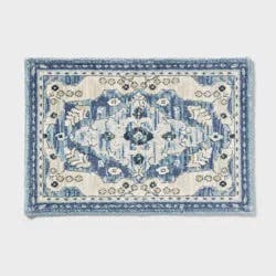 20"x30" Medallion Bath Rug Blue - Threshold™