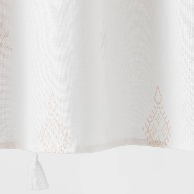 slide 4 of 4, Boho Cactus Print Shower Curtain Cream - Threshold™, 1 ct