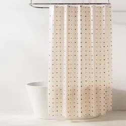 13pc PEVA Mini Check Shower Curtain with Rings Set Multi - Room Essentials™