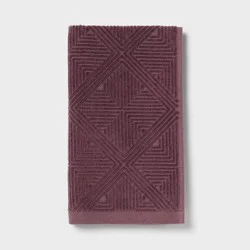 1pc Luxe Lattice Hand Towel Mauve - Threshold™