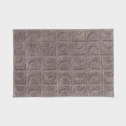 20"x30" Tufted Non-Skid Arc Bath Rug Dark Gray - Threshold™