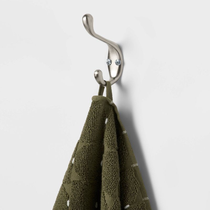 slide 4 of 5, 1pc Modern Sculpted Hand Towel Green - Threshold™, 1 ct