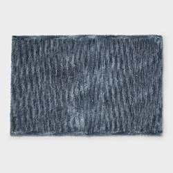 20"x30" Space Dye Bath Rug Slate Blue - Threshold™