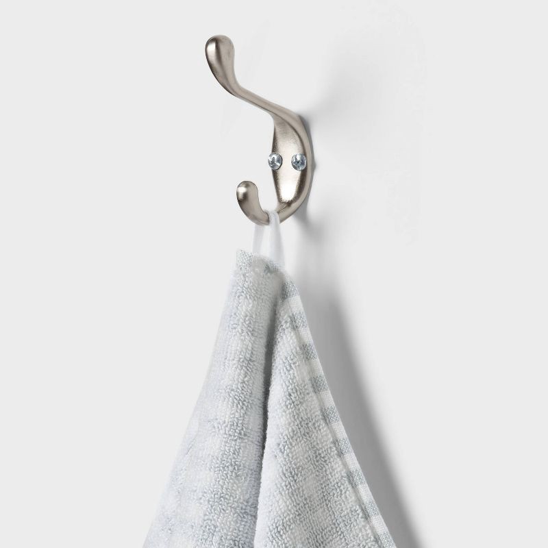 slide 4 of 5, 1pc Traditional Gingham Plaid Hand Towel Blue - Threshold™, 1 ct