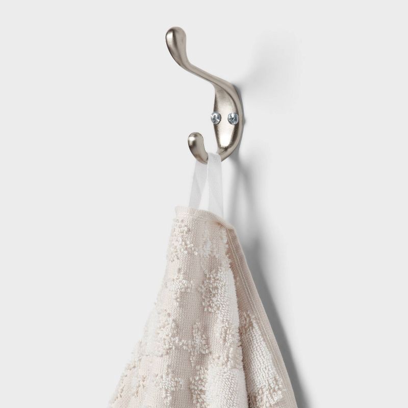 slide 4 of 5, 1pc Boho Ikat Patterned Hand Towel Cream - Threshold™, 1 ct