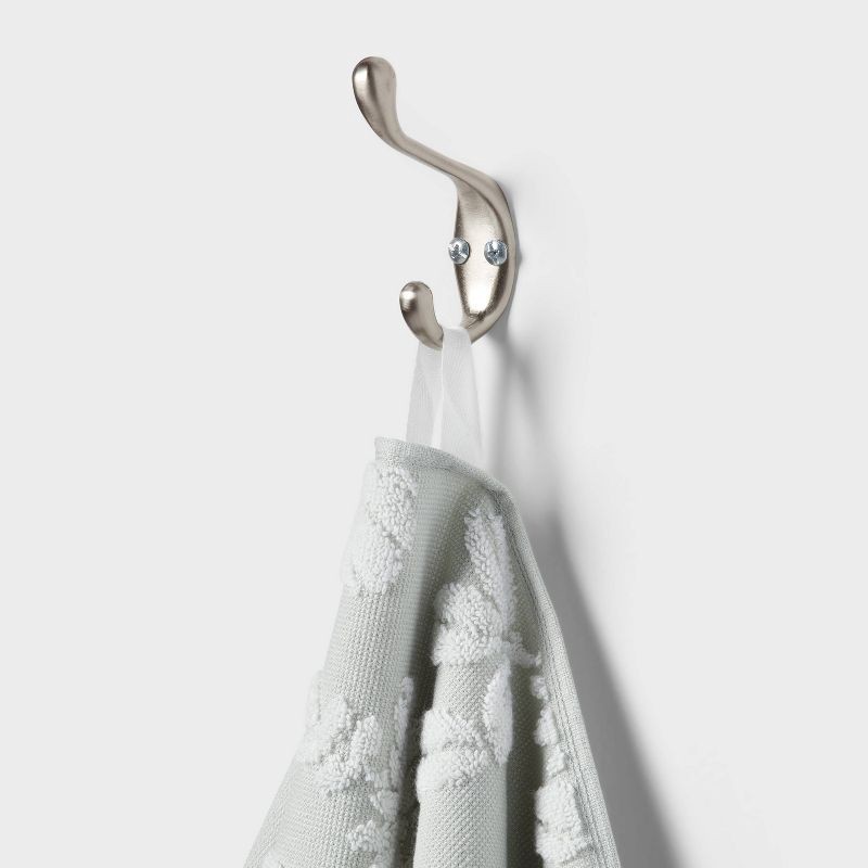 slide 4 of 5, Texture Floral Hand Towel Green - Threshold™, 1 ct