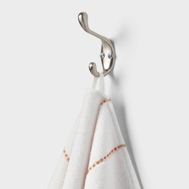 slide 4 of 5, 1pc Modern Pinstriped Hand Towel White/Yellow - Threshold™, 1 ct