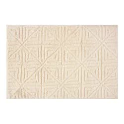 20"x30" Lattice Square Non-Skid Bath Rug Cream - Threshold™